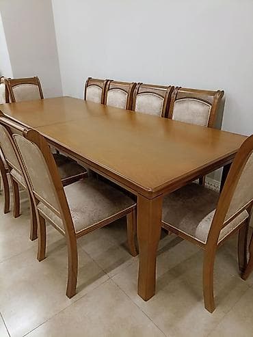 Masalar: Qonaq otağı üçün, Yeni, Açılan, Kvadrat masa, 8 stul — 2