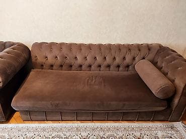 Divan və kreslo dəstləri: 2 eded divan birlikde 100 azn tecli satilir gelib goturmek werti — 3