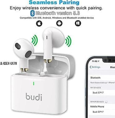 Qulaqcıqlar: Simsiz qulaqlıqlar budi EP19W White budi True Wireless Earphones — 1
