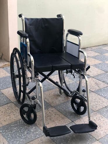 plastik cəllək: Əlil arabası (manual) - Karkas: parlaq xrom örtüklü möhkəm metal — 3