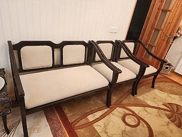 Taxta karkaslı oturma dəsti - Tərkib: 1 ədəd 2 nəfərlik kreslo + 2 lalafo.az -da Taxta karkaslı oturma dəsti - Tərkib: 1 ədəd 2 nəfərlik kreslo + 2