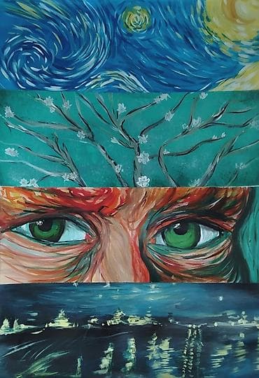 Məhsul: Orijinal akril tablo – “Van Qoqa Hörmət” kolajı Təsvir: - — 2