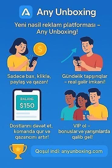 led reklam: Any Unboxing – yeni nəsil reklam platforması Xidmətin xüsusiyyətləri — 1