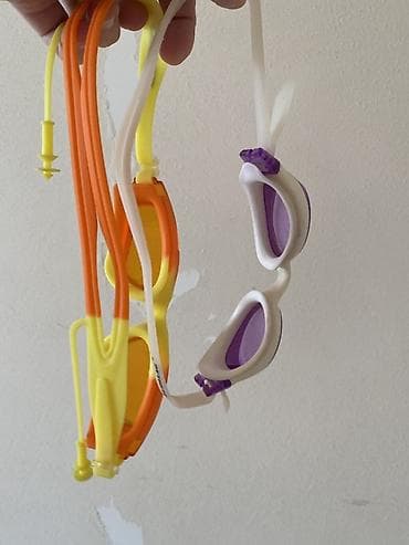 Uşaq üzgüçülük eynəkləri dəsti - Rənglər: narıncı-sarı (2 ədəd) və