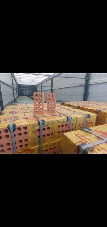 ağ kərpic: İnşaat işləri üçün uyğun, perforasiyalı dizaynlı, qırmızı rəngli boş — 1