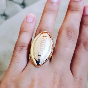 qaş sabitləyici: Toy, Üzük, Versace, Sarı qızıl, 750 Əyar, Qaşsız — 4