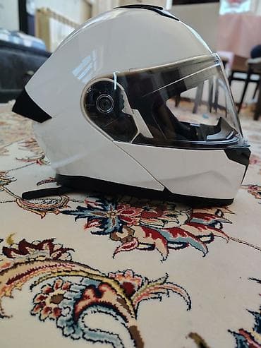 Motonəqliyyat: SASIQUE tam üzlü motosiklet dəbilqəsi.Tam yeni - Rəng: ağ (qara — 2