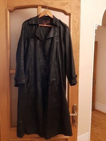 kişi dəri godəkcələr: Plaş, 5XL, rəng - Qara — 1