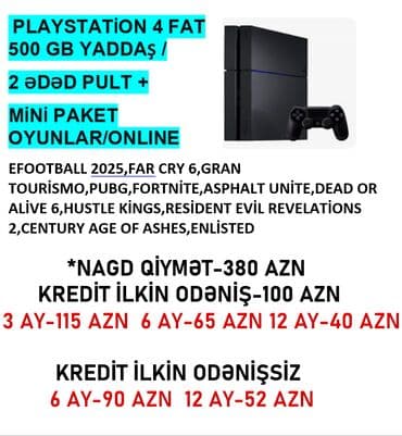 ps plus extra: Playstation 4 Nagd ve kredit Cemi 10 deq erzinde onlayn senedlesme — 1