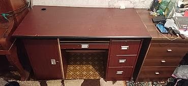 Офисная мебель на заказ: Прямой стол, С полками, С выдвижными ящиками, Турция, Ламинат простой — 2