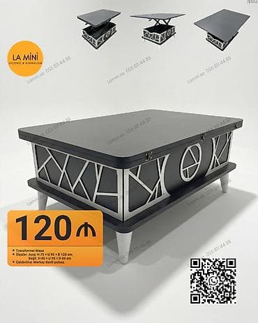 Jurnal masası, Transformer, MDF, Dördbucaq masa — 1