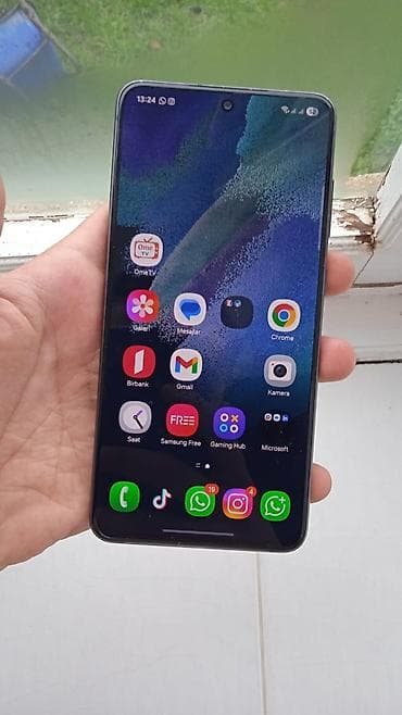 mi android tv box: Samsung Galaxy S21 FE, 128 GB, rəng - Boz, Barmaq izi, İki sim kartlı — 6