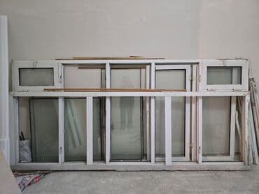 vitraj pencereler: İşlənmiş İkiqat şüşə paketi Plastik pəncərə, Еni: 3 sm, Uzunluğu: 2 sm — 2