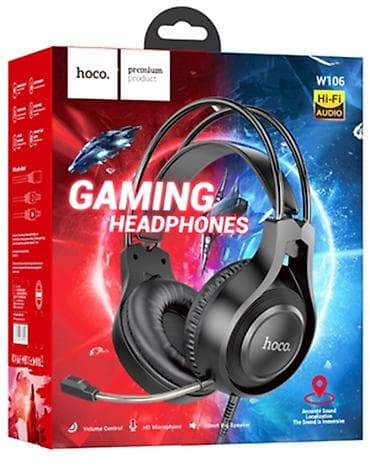 notebook hp: Hoco W106 Gaming Headset - Oyun üçün nəzərdə tutulmuş naqilli — 1