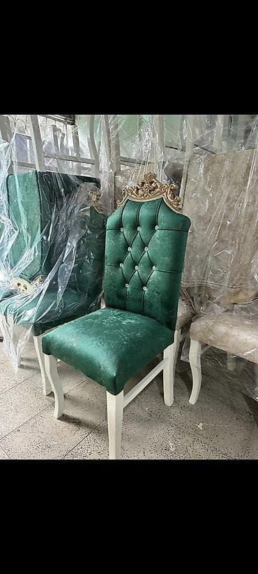 stulllar: Qonaq otağı üçün, Yeni, Açılmayan, Dördbucaq masa, 6 stul — 2