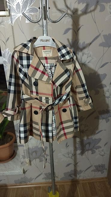 qız usaq geyimləri: 3-4yaşlı qız uşaqları üçün trençkot plaş - Marka/etiket: Glasses Deer — 1