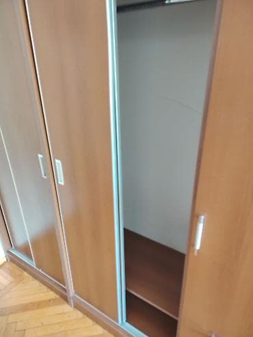 Ev üçün mebel: İşlənmiş, 4 qapılı, Qəhvəyi, Kupe, Düz dolab — 7