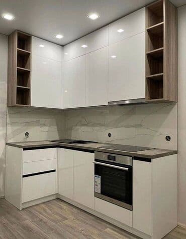кухонная мебель на заказ в баку цены: Кухонный гарнитур на заказ, Самозакрывающие петли, МДФ, Есть кредит, Бесплатная доставка — 2