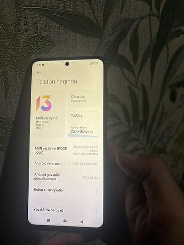 z fold 3: Poco X3 Pro, 256 GB, rəng - Mavi, Barmaq izi — 4