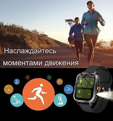 Личные вещи: Новый, Смарт часы, Умные, Сенсорный экран, цвет - Черный — 6