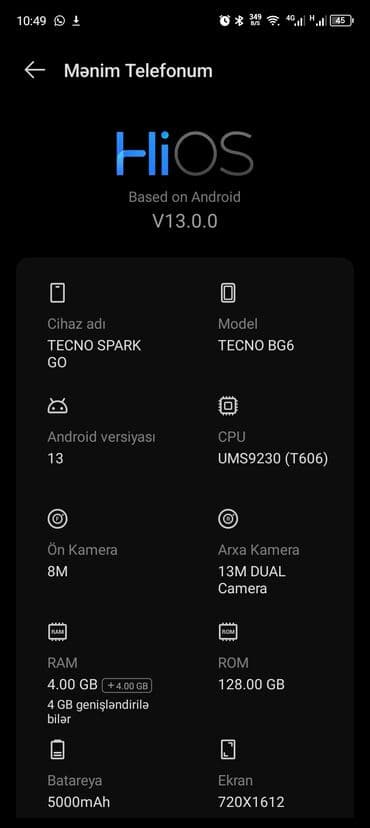 телефон fly f: Tecno Spark Go 2024, 128 ГБ, цвет - Черный, Отпечаток пальца — 5