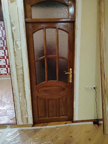 qapllar taxda: Taxta otaq qapıları – şüşəli klassik model Məhsul təsviri: - — 6