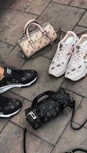nike air max: GUESS qadın üçün set – çanta və sport ayaqqabısı - Dizayn: Monoqram — 2