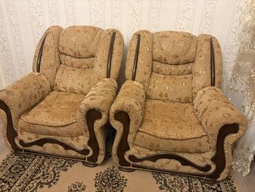 гостиная из дерева: Divan, 2 kreslo, Bazasız, Açılmayan — 1