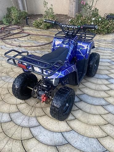 elektrik maşınlar: Uşaq üçün elektrik ATV (kvadrosikl) - Rəng: mavi, “hörümçək toru” — 3