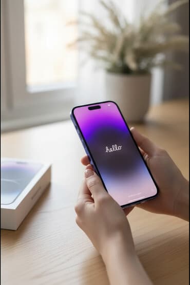 irşad ayfon 14: IPhone 14 Pro Max, 256 GB, Deep Purple, Barmaq izi, Face ID, Sənədlərlə — 1