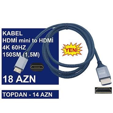 es: HDMİ Micro/Mini Kabellər ⭐HDMİ micro to HDMİ 0,3m 4K 60HZ – 15 AZN — 5