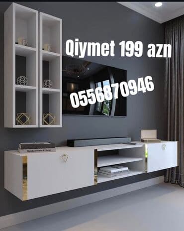 Yeni, Düz TV altlığı, Polkalı, Laminat, Azərbaycan — 2