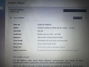 islenmis notebook satisi: Toshiba Satellite C660 noutbuk - Prosessor: Intel Core i5-2410M, 2.30 — 5