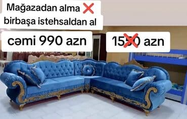 işdənmiş divanlar: Künc divan, Yeni, Açılmayan, Bazasız, Parça, Şəhərdaxili pulsuz çatdırılma — 1