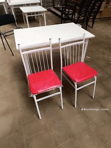 oturacaqlarin uzlenmesi: Mətbəx üçün, Açılmayan, Kvadrat masa, 4 stul — 3