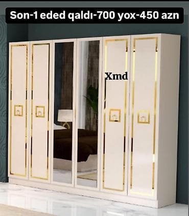 ayakkabi refi: 5 qapı, Güzgülü, Ağ, Taxta, Açılan, Düz dolab — 1