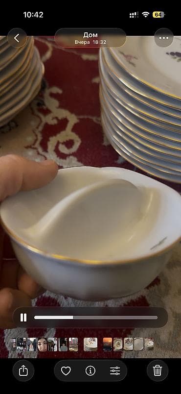 farfor nədir: Nahar dəsti, rəng - Ağ, Farfor — 5