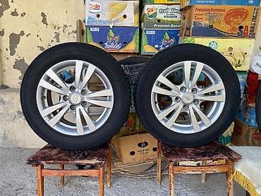 teker temiri avadanliqlari satisi: Hyundai orijinal yüngül lehimli disk + təkər komplekti (4 ədəd) - — 1