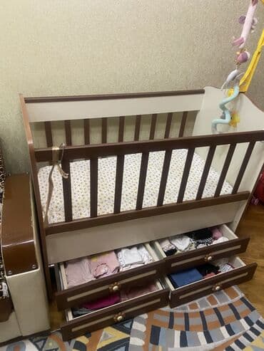 tek neferlik yataq bazalı: Oğlan və qız üçün, Dördbucaq, Beşik, Dəstsiz, Matras ilə, Yellənmə mexanizmsiz — 1