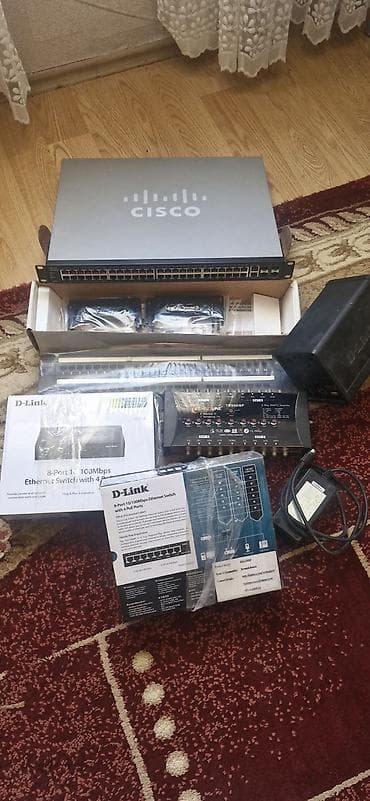 ev antenasi satilir: Şəbəkə avadanlıqları dəsti - Cisco 48-portlu idarəolunan Ethernet — 1