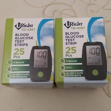 Глюкометры: URight TD-4267 qlükometr üçün qan qlükoza test zolaqları - Model — 1