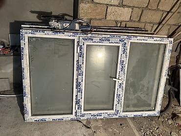 PVC pəncərə bloku – 3 bölməli
1.05 hundurluyu
1.8 eni
4 ededdir