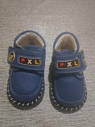 Uşaq üçün mavi mokasin tipli həqiqi dəri ayaqqabılar - Rəng: tünd — 2