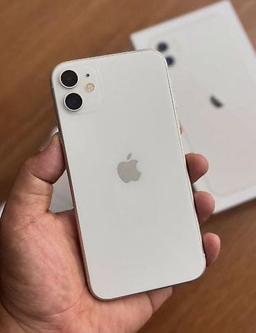 Мобильные телефоны и аксессуары: IPhone 11, 128 ГБ, Белый, Гарантия, Беспроводная зарядка, Face ID — 1