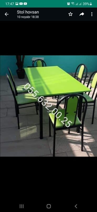 дачный набор стол и стулья: Dördbucaq masa, Mətbəx üçün, Dəhliz üçün, Eyvan üçün, Digər adam sayı, Açılmayan, Azərbaycan, Zəmanətli — 11