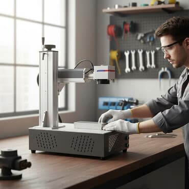 Fiber lazer markalama maşın - Sənaye tipli stolüstü quruluş: İşmöhkəm