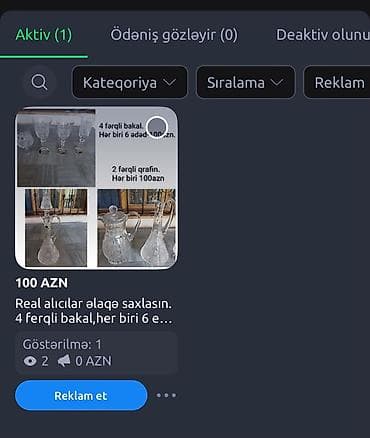 ucuz ikinci el: Rəng - Ağ, Xrustal — 1