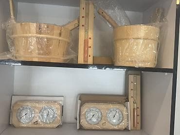 evkalipt agaci: Sauna aksesuarları və ətirləri – tam dəst • Taxta sauna vedrələri və — 1