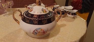 cay desgahi: Çay dəsti, rəng - Ağ, Farfor — 1