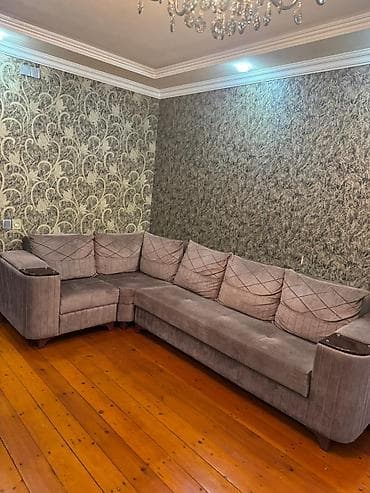 divanl: Künc divan, Açılmayan, Vеlur parça — 1